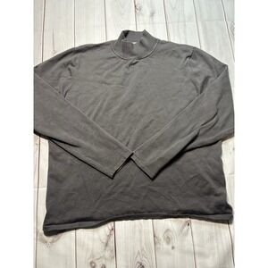 Pendleton Mock Neck Grey Sweater 72% Silk Blend Womens XL Pullover Gray